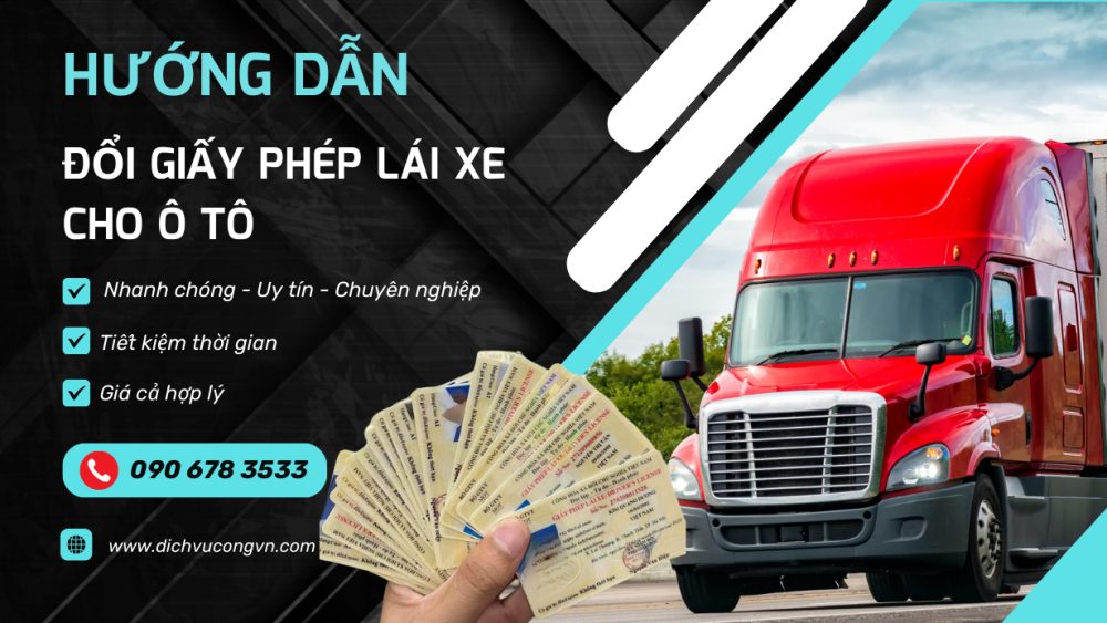 Đổi bằng lái xe ô tô Hải Phòng uy tín